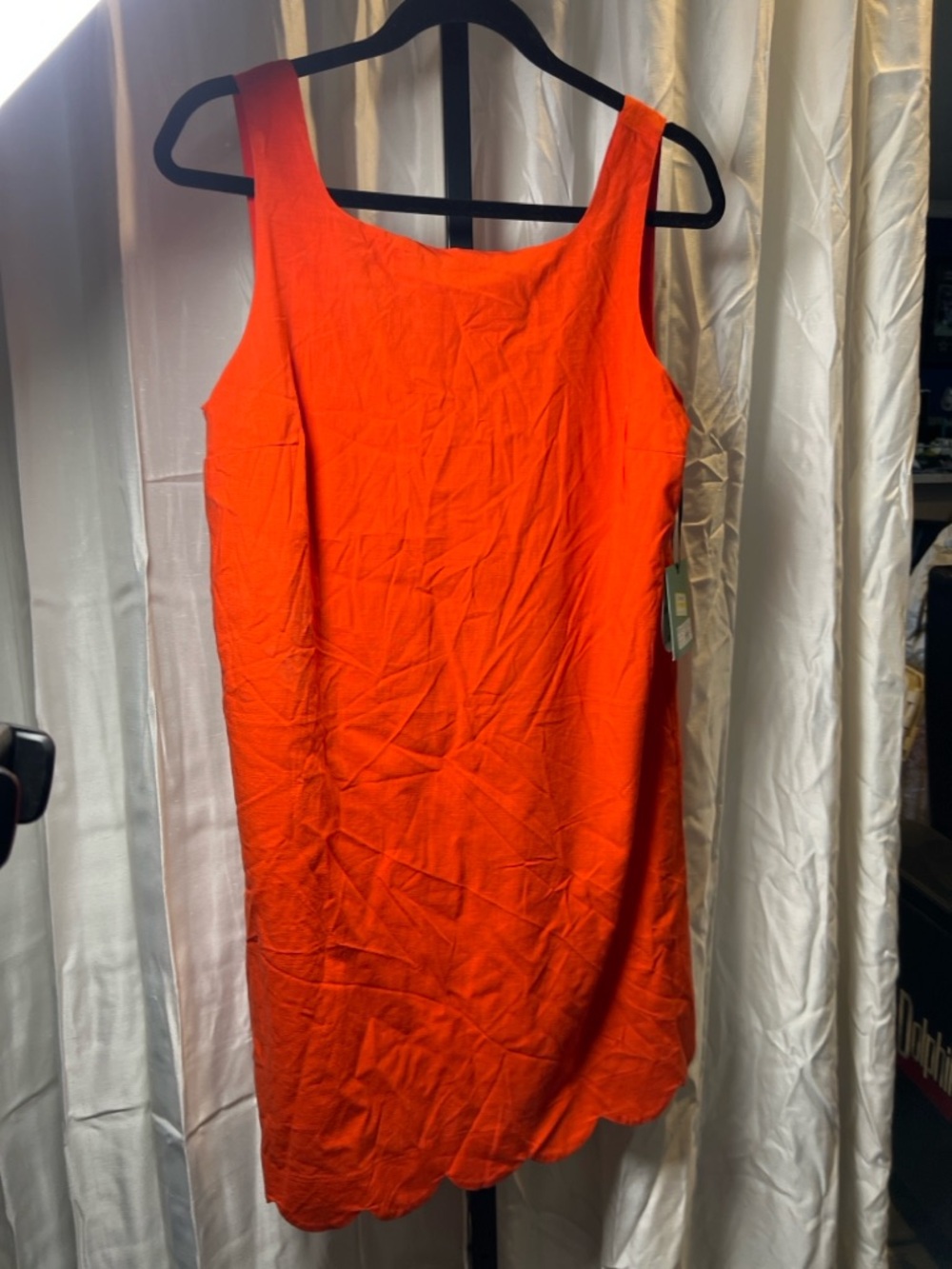 kate spade Bright red  Orange Sleeveless Mini Dress - Picture 3 of 5